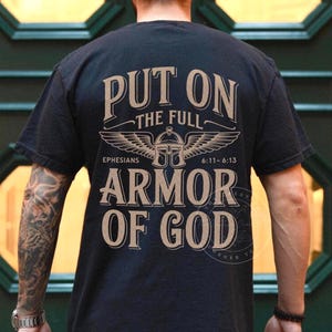 Armor Of God Shirt, Men&#39;s Christian Tshirt, Jesus Shirts, Gift For Men, Christian Shirt, Husband Gifts, Bible Verse Shirt For Him,Streetwear