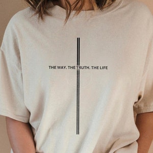 Christian Jesus Shirt Yeshua Christian Gift Bible Verse Shirt Christian Clothing Cross Tshirt Jesus The Way Shirt Streetwear Apparel God Tee