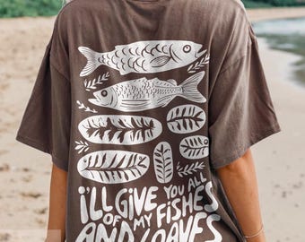 Christian Shirt, Fishes And Loaves Tshirt, Bible Verse Tee, Christian Gifts, Fish Shirt, Fishing Shirts, Jesus Shirt, Christian T Shirts