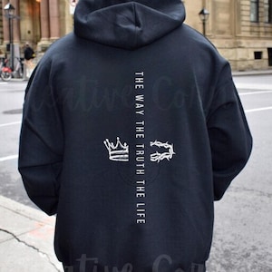 Christian Men Hoodies Christianity Gift for Him Bible Verse Shirt Christian Clothing Hoodie Religious Faithful Gifts For Him Jesus Shirt