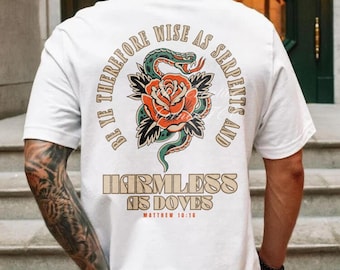 Mens Christian Shirt Christianity Gift for Him Bible Verse Shirt Christian Clothing TShirt Religious Faithful Gifts for Dad Religious Shirt