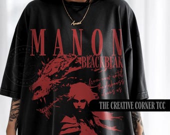 Manon Blackbeak Shirt, Throne Of Glass Tshirt, The Thirteen Sarah J Maas SJM, TOG Tees, Bookish Booktok Apparel.