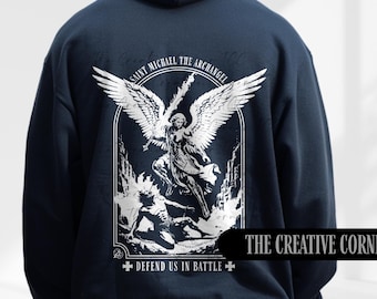 Saint Michael The Archangel Hoodie for Men, Christian Men hoodies, Archangel Michael, Christian Sweatshirt, Christian Gift For Him, Faith