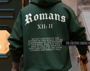 Men's Christian Hoodie, Bible Verse Sweatshirt, Christian Men Gifts, Jesus Shirt, Religious Apparel For Him