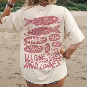 Christliches Shirt, Fische und Brote Tshirt, Bibel Vers T-Shirt, Christliche Geschenke, Fisch Shirt, Angeln Shirts, Jesus Shirt, Christliche T-Shirts