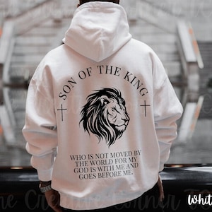 Son Of The King Mens Christian Hoodie Christianity Gift for Him Bible Verse Shirt Christian Clothing Hoodie Religious Faithful Gifts for Dad