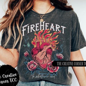 Throne of Glass Shirt,  Fireheart Shirt, Throne Of Glass Tshirt, Terrasen, ACOTAR Shirt, TOG Merch, Bookish Gift, SJM Book Merch, Aelin