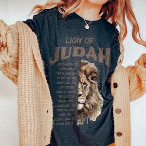 Christian Shirt, Lion Of Judah, Jesus Shirt, Christian Merch, Christian Apparel, Bible Verse Tshirt, Faith Based, Christian Gift, Unisex Tee