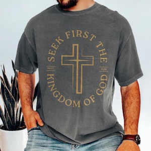 Men&#39;s Christian Shirt Bible Verse Tshirt Christian Merch Mens Christian Streetwear Jesus Shirt Christian Gifts for Him Jesus Apparel Faith