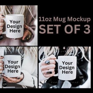 Mug Mockup Bundle, 11oz Coffee Mug, 11oz Boho Mockup, Mug Aesthetic Mockup, White Coffee Cup Mockup, Mug POD Mockup, Trendy Mug Mockups