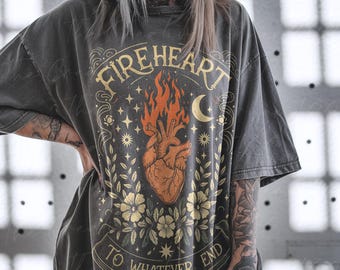 Throne of Glass Fireheart Shirt, Throne Of Glass Tshirt, Terrasen To Whatever End Kingdom Of Ash Shirt, ACOTAR Shirt, ACOTAR Merch Comfort
