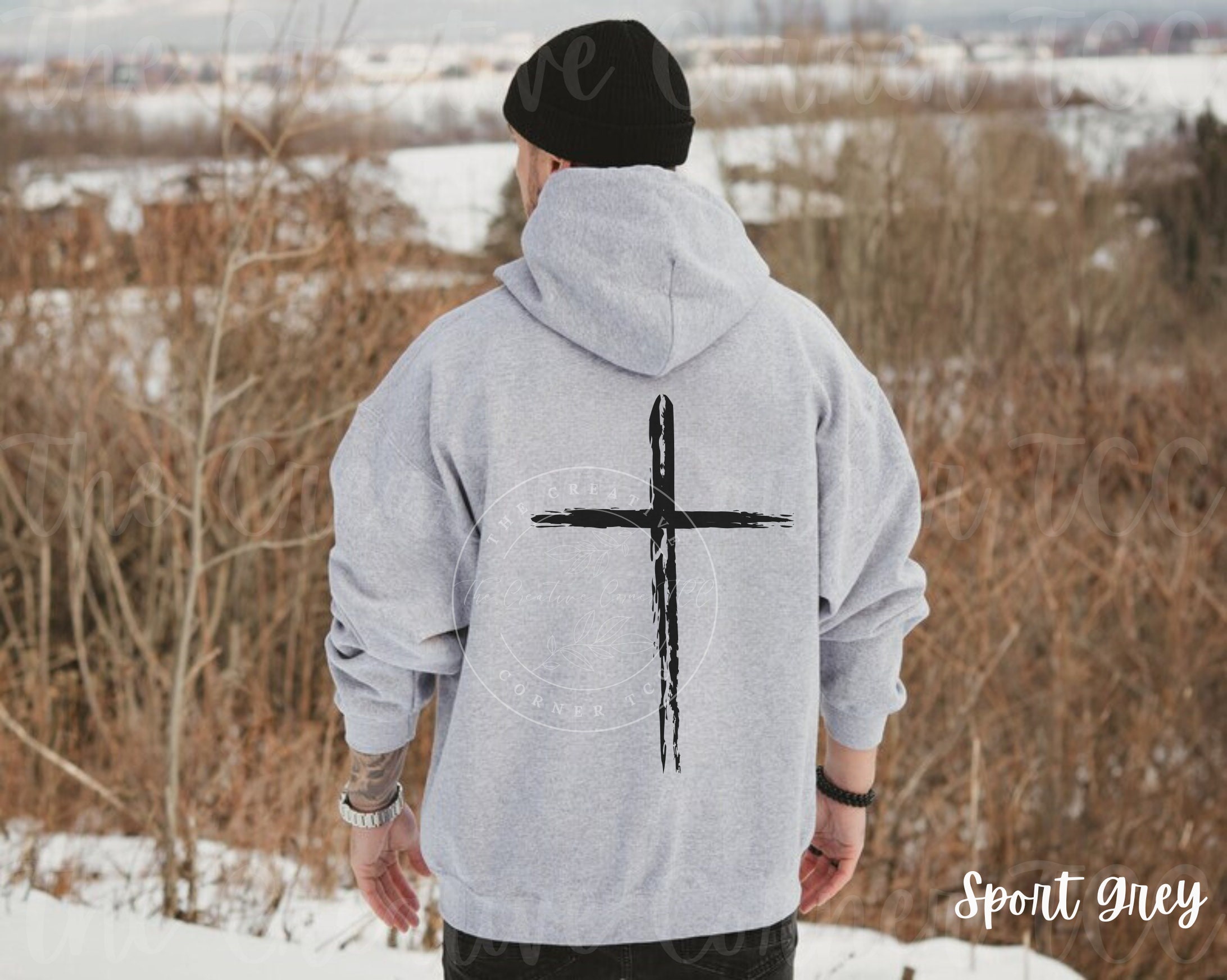 Christliches Hoodie Herren Jesus Sweatshirt Mit Kap Produktbild-Vorschau 9