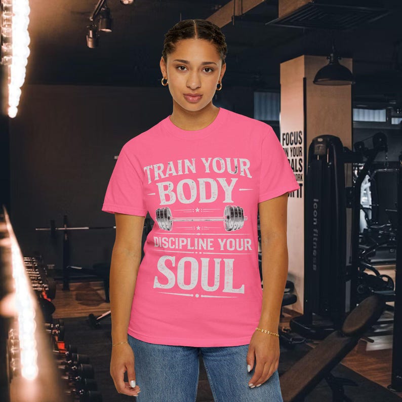 Christian Gym T-Shirt Train Your Body Discipline Your Soul Shirt Religious Men Gift Jesus Tee Bible Verse Apparel afbeelding 11