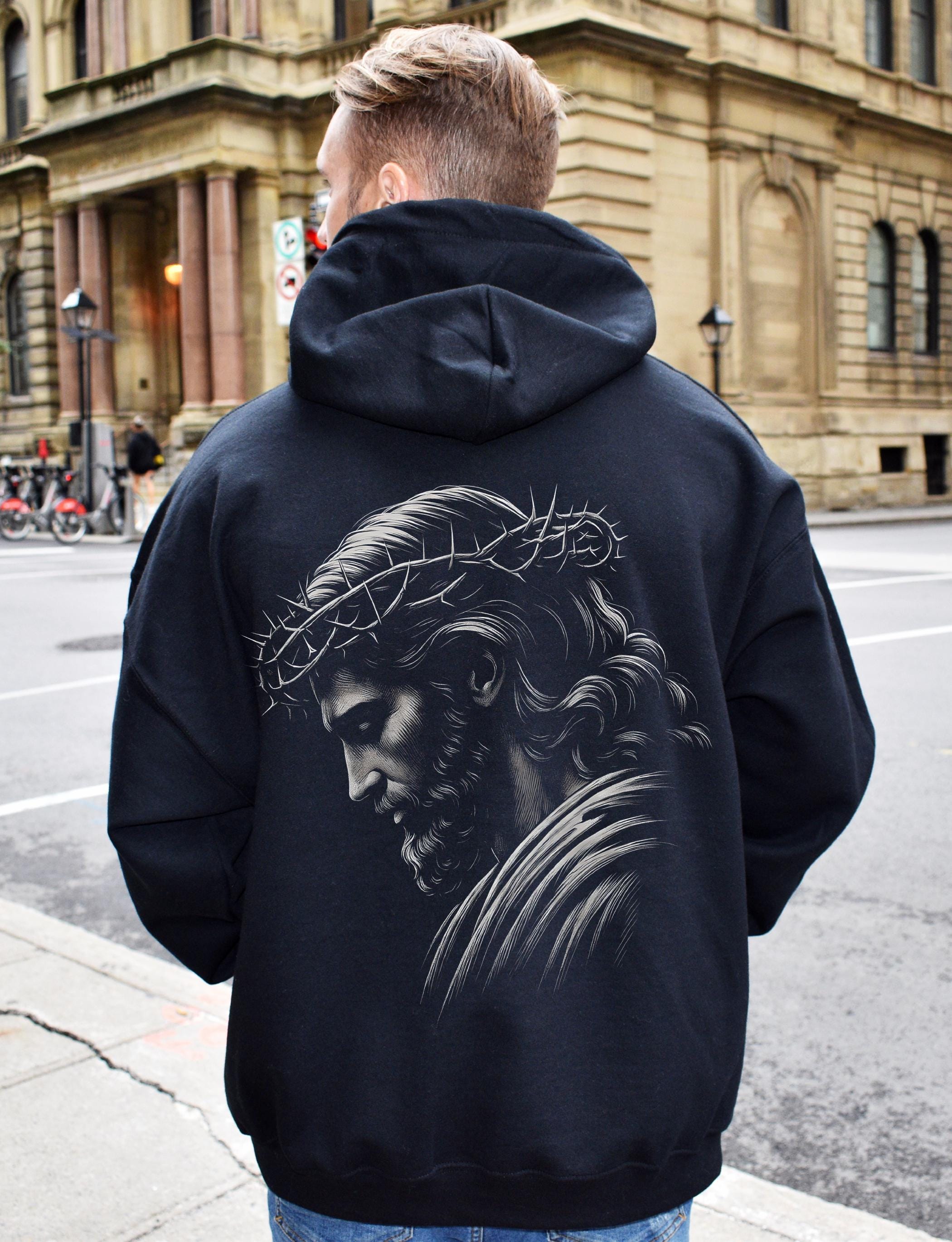 Rhinestone Cross Hoodie - Etsy