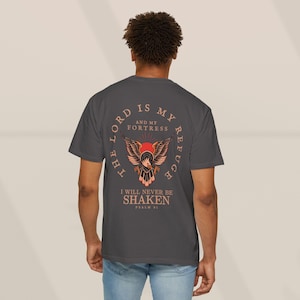 Psalm 91 Mens Christian Shirt Christianity Gift for Him Bible Verse Shirt Christian Clothing TShirt Religious Faithful Gifts for Dad Shirts image 5