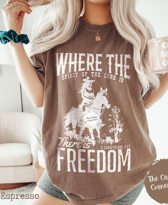 Christian Woman Shirt Bible Verse Tshirt Gift For Her Western Horse Tee Trendy Oversized Faith Apparel Jesus Merch Religious Shirts Rancher