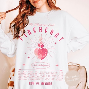 Fireheart Sweatshirt, Throne Of Glass, Aelin Galathynius, SJM Merch, Bookish Sweatshirt, Book Lover Shirts, To Whatever End, Bookish Gifts