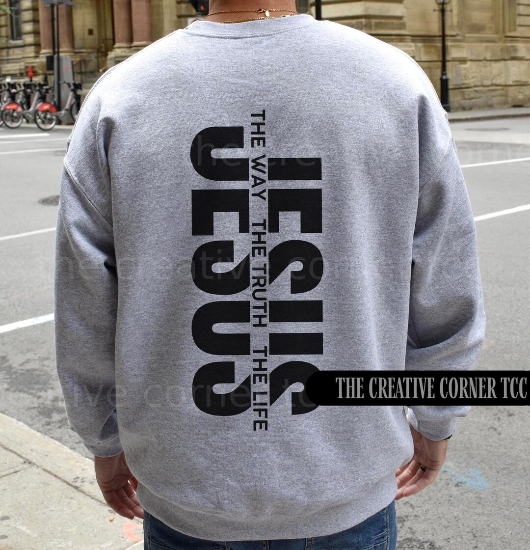 Christian Men, Jesus Shirt for Him, Faith Sweatshirt, Cross Crewneck ...