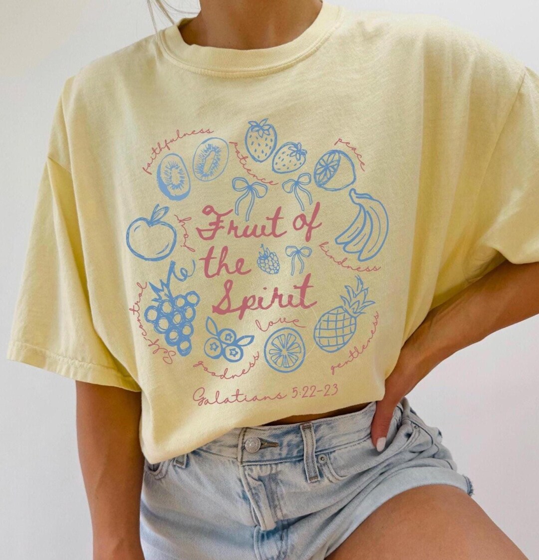 Fruit of the Spirit Christian Tshirt, Bible Verse Shirt, Fruit T-shirt ...