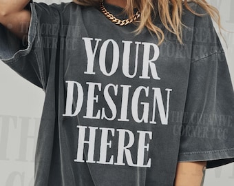 Pepper Comfort Colors 1717 Mockup, CC Mockup, 1717 Mockup. Model Mockup, Pepper Mockup, Model Oversized  Mockup, Trendy Oversized Mockup