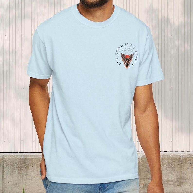 Psalm 91 Mens Christian Shirt Christianity Gift for Him Bible Verse Shirt Christian Clothing TShirt Religious Faithful Gifts for Dad Shirts image 4