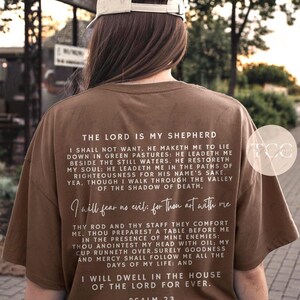 Psalm 23 Christian Streetwear Shirt Bible Verse Shirt Jesus Shirt God Tee Faith Based Jesus Clothing Aesthetic Church Scripture Shirt