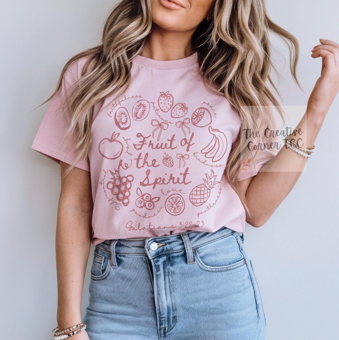 Fruit of the Spirit Christian Tshirt, Bible Verse Shirt, Fruit T-shirt ...