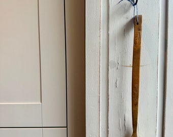 Lovely hanging long wooden vintage ladle