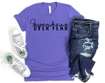 Freedom Over Fear Shirt, Patriotic Shirt, Freedom, Motivational, America, USA, Inspirational, Fourth Of July, Independence Day