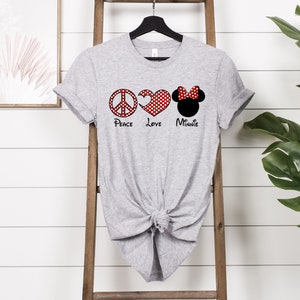 Peace Love Minnie - Minnie Shirt - Disney Shirt - Disney Love - Disneyland