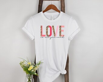 Love Is All You Need T-shirt, Love Is All You Need , Leopard Print