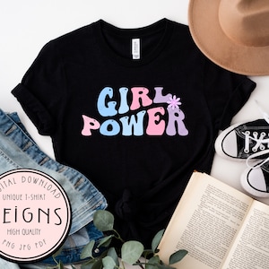 Girl Power Sublimatie Png T-shirt Girl Power Shirt Png Krachtige Meisjes Design Shirt Girl Power Tees Png Girl Power Design Instant Download