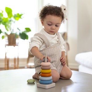 Ring Stacking Toy | Silicone | Sensory Play | Sorting + Stacking ...