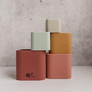 Montessori Silicone Stacking Cups: BPA-Free Baby Toy, Sensory Play