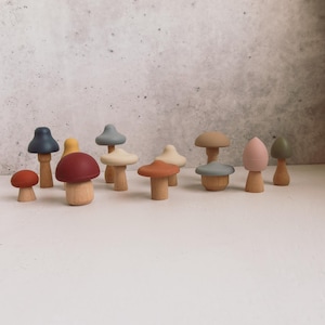 Montessori mushroom toy set for imaginative and open-ended toddler play