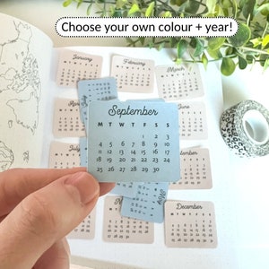 Small Calendar Sticker Set | Bullet Journal Stickers, Planner Stickers, Planner Stickers, Journal Stickers, future log,Yearly Overview