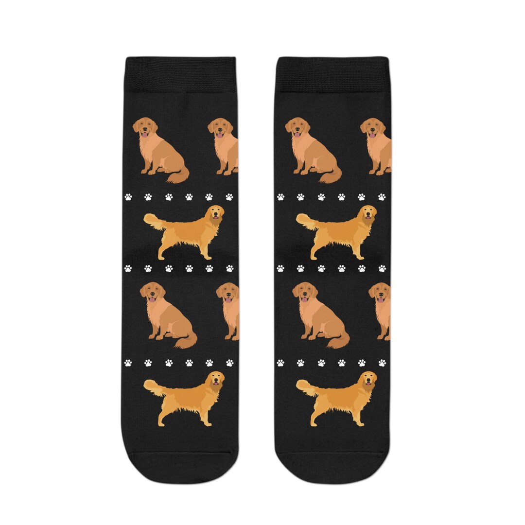 Golden Retrievers Socks Golden Retriever Parents Golden Crew Socks Dog ...