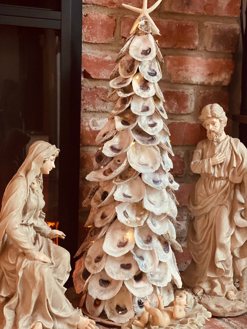 Natural Oyster Shell Trees Etsy