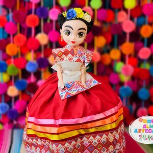 Mexican Doll Classic Regional Mexican Dress / Muñeca Mexicana / Frida