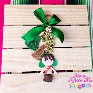 手作りメキシコキーホルダー チャボビーズキーホルダー Llavero メキシコギフト