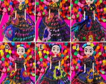 Loteria Mexican Doll Abito messicano regionale classico / Muñeca Mexicana / Frida