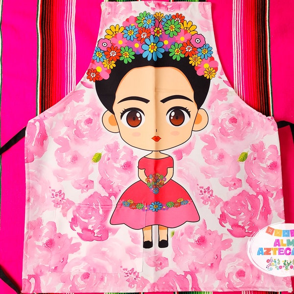 Frida Apron Double Layer / Doble Forro Mexican / Mandil Delantal Mexicano