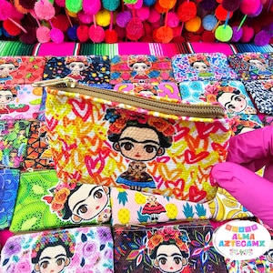 Mexican Frida Coin Bag Wallet / Mexican Artesanias / Monedero Mexicano / Credit Card Holder