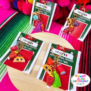 Mexican Keychain Taco / Handmade Mexican Keychains / Llavero Mexicano Gift