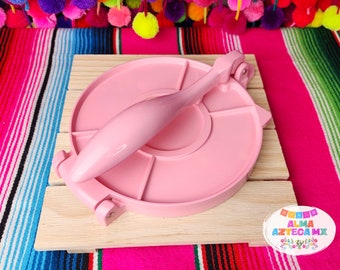 Pink Tortilla Press: 8" Mexican Style Kitchen Tortilladora