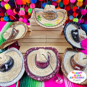 Mini Strohhut Mexican Sombrero / Sombrero Mexicano Colgante