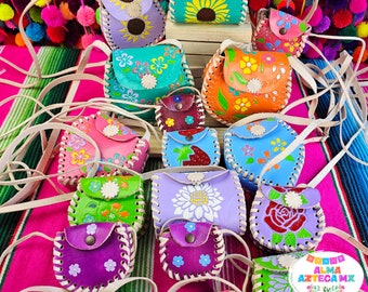 Mini Leather Purse / Little Girls Bag Kids Handbag / Handmade Mini Bag / Bolsa Artesanal