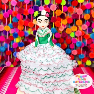 Mexican Doll Classic Regional Mexican Dress / Muñeca Mexicana / Frida Style