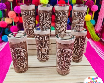 Leather Tequila Shot Glass Made in Mexico Tequilero de Piel