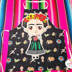 Frida Apron Double Layer / Doble Forro Mexican / Mandil Delantal Mexicano